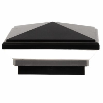 Stolpehatt LED Vinylrekkverk sort