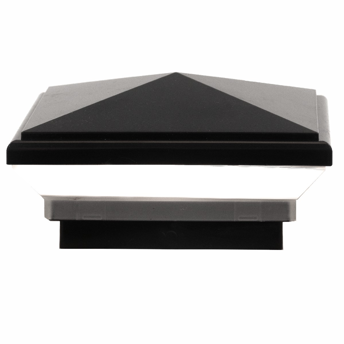 Stolpehatt LED Vinylrekkverk sort