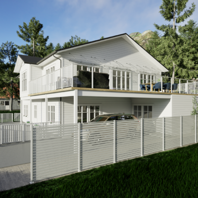 Horisont Spilerekkverk m/aluminumsstolper